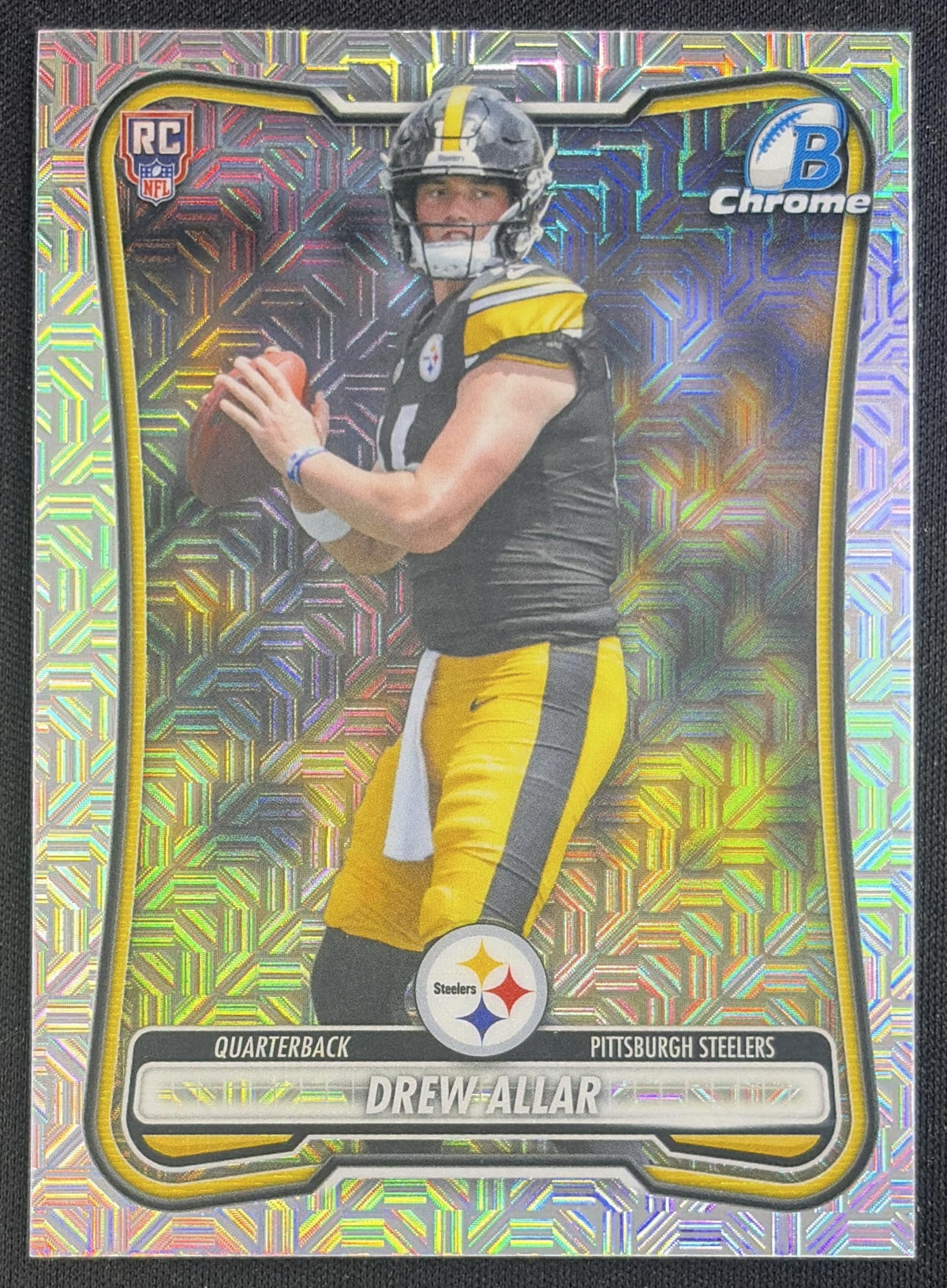 Drew Allar 2026 Bowman Chrome NFL Mojo Refractor Steelers