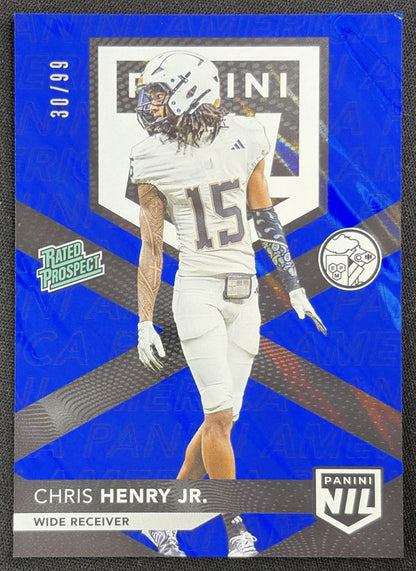 Chris Henry Jr. 2026 Panini NSCC Silver Pack Blue /99