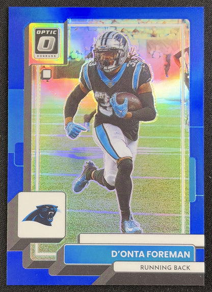 D Onta Foreman 2022 Panini Donruss Optic Blue /179 Panthers Sports Trading Card