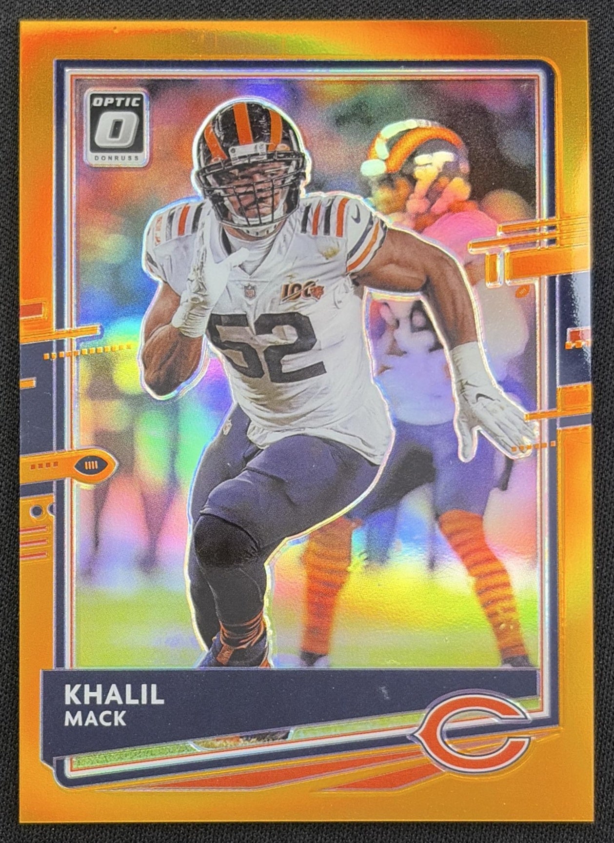 Khalil Mack 2020 Panini Donruss Optic Orange Prizm /199 Bears