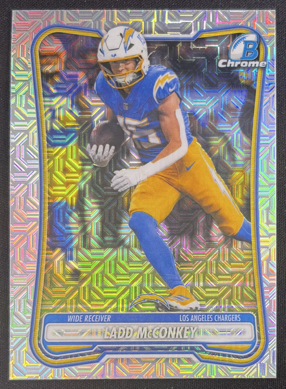 Ladd McConkey 2026 Bowman Chrome NFL Mojo Refractor Chargers