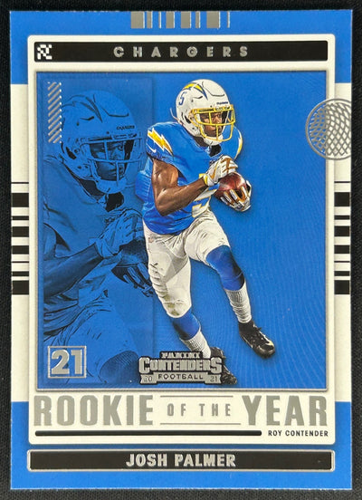 Josh Palmer 2021 Panini Contenders Rookie of the Year Chargers Sports Trading Cards