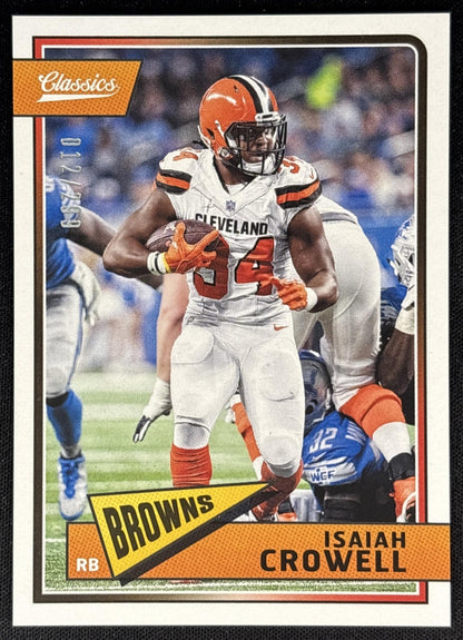 Isaiah Crowell 2018 Panini Classics Red Back /299 Browns front