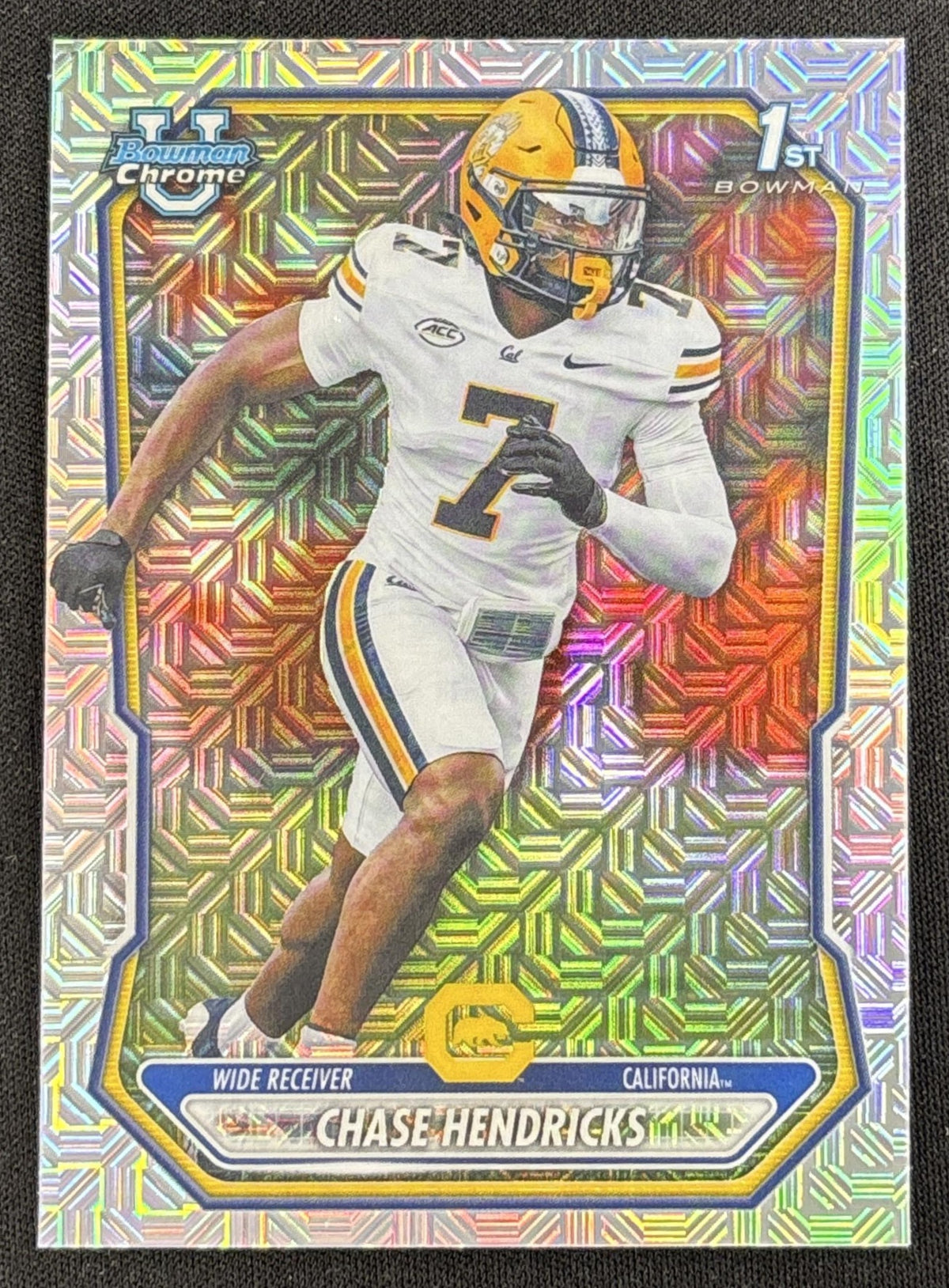 Chase Hendricks 2026 Bowman Chrome Prospects Mojo Refractor Golden Bears