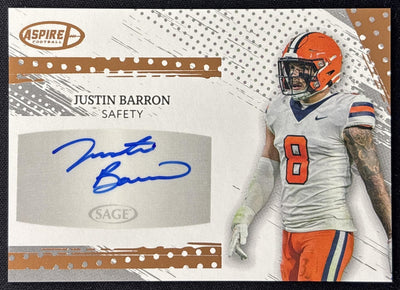Justin Barron 2025 Aspire Auto Sports Trading Cards