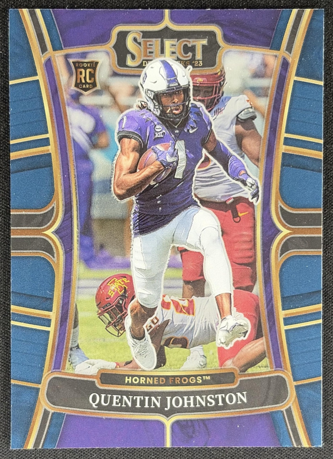 Quentin Johnston 2023 Panini Select Draft Picks Blue Retail Horned Frogs Default Title Sports Trading Card
