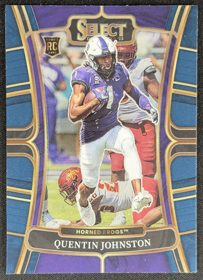 Quentin Johnston 2023 Panini Select Draft Picks Blue Retail Horned Frogs Default Title Sports Trading Card