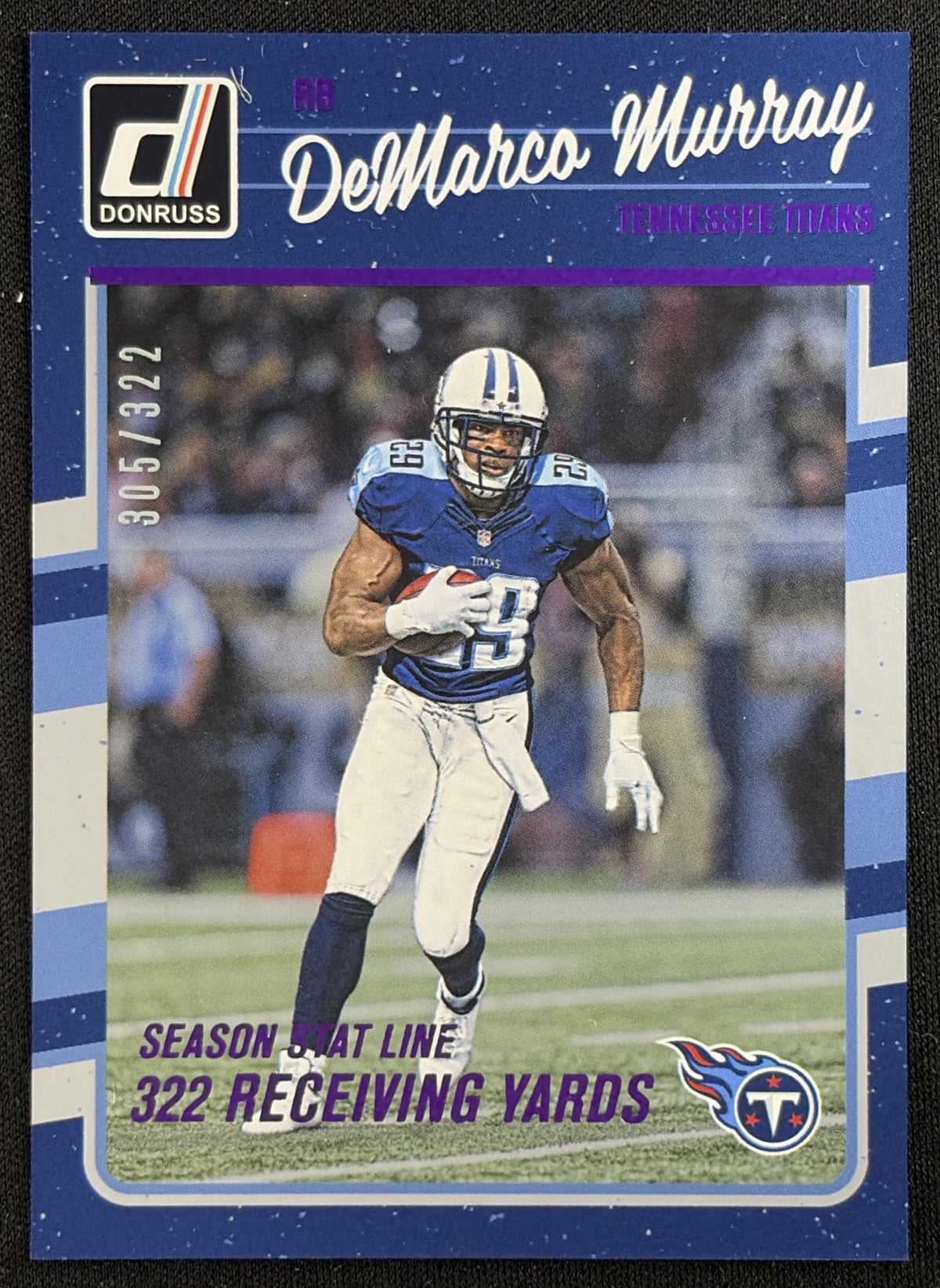DeMarco Murray 2016 Panini Donruss Stat Line Season /322 Titans
