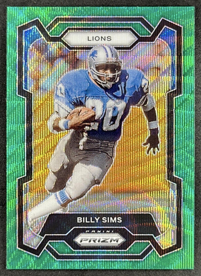 Billy Sims 2023 Panini Prizm Green Wave Lions Sports Trading Cards