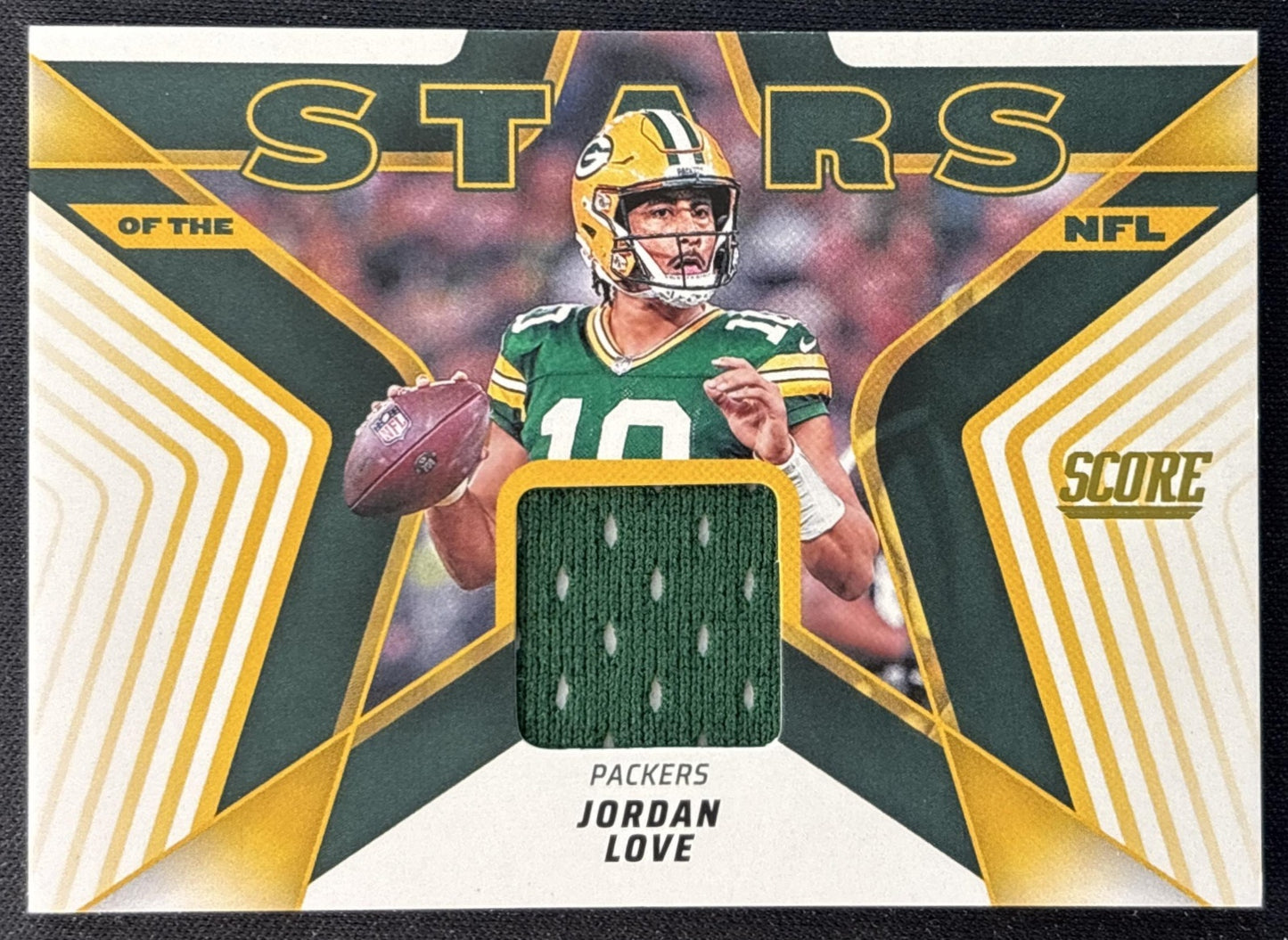 Jordan Love 2025 Panini Score Stars of the NFL Jersey Packers Front
