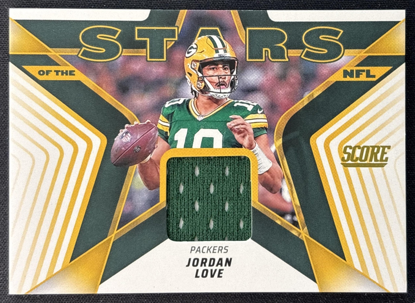 Jordan Love 2025 Panini Score Stars of the NFL Jersey Packers Front