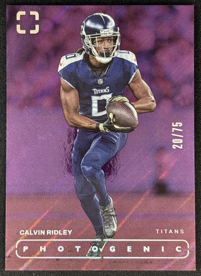 Calvin Ridley 2024 Panini Photogenic Purple /75 Titans front