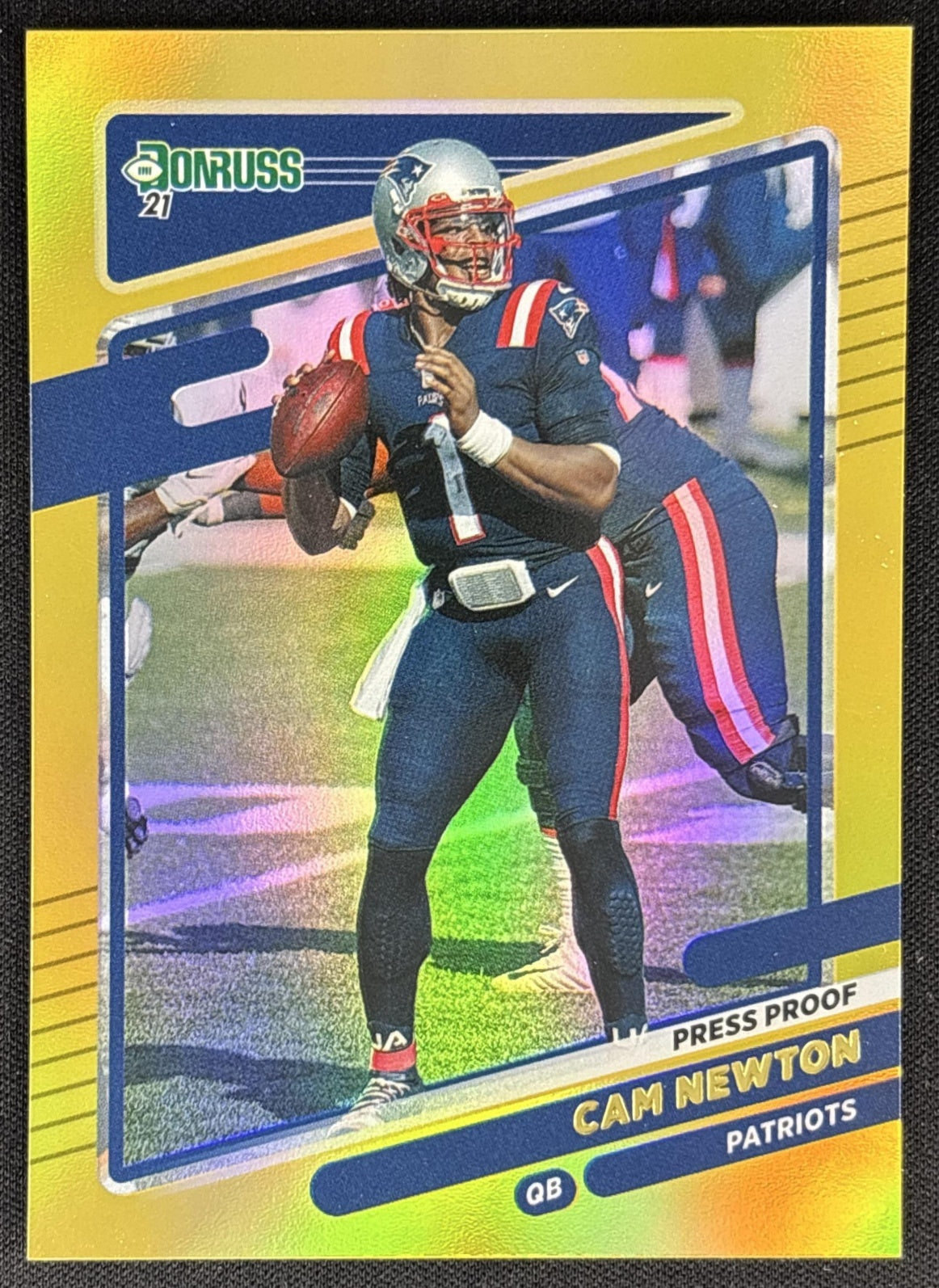 Cam Newton 2021 Panini Donruss Press Proof Premium Patriots