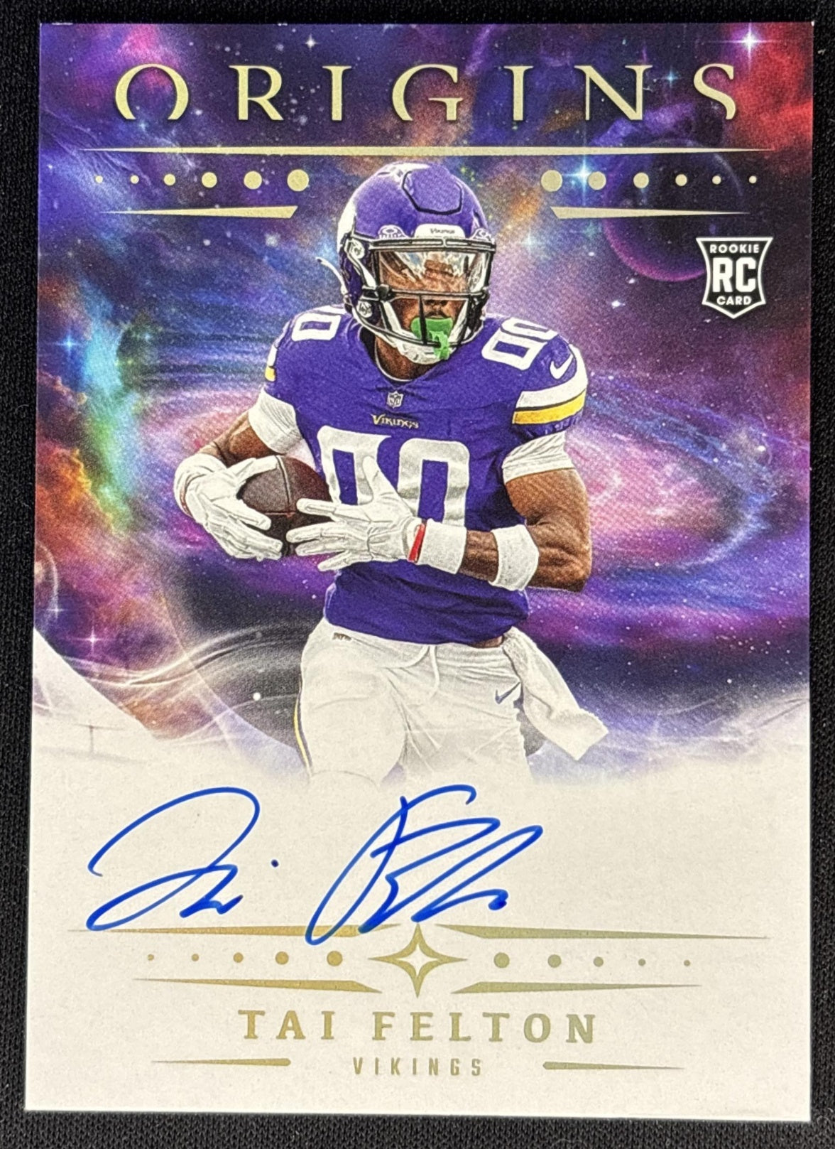 Tai Felton 2025 Panini Origins Rookie Auto Vikings