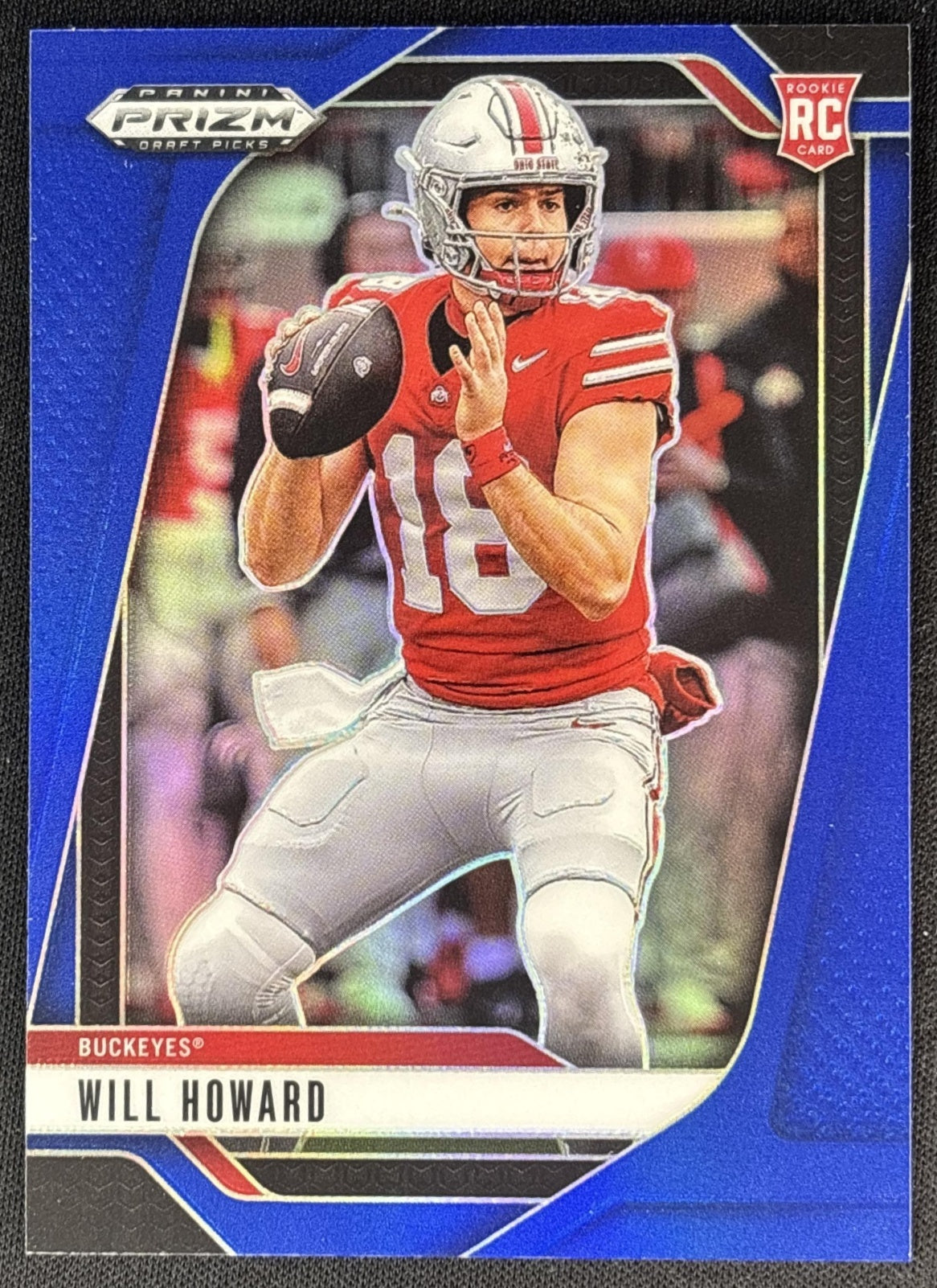 Will Howard 2025 Panini Prizm Draft Picks Blue /249 Buckeyes