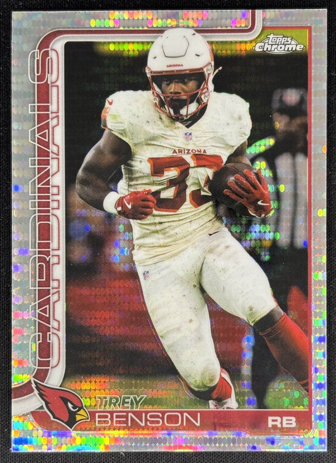 Trey Benson 2025 Topps Chrome Pulsar Refractor Cardinals Sports Trading Cards