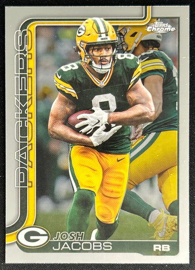 Josh Jacobs 2025 Topps Chrome Packers Default Title Sports Trading Cards
