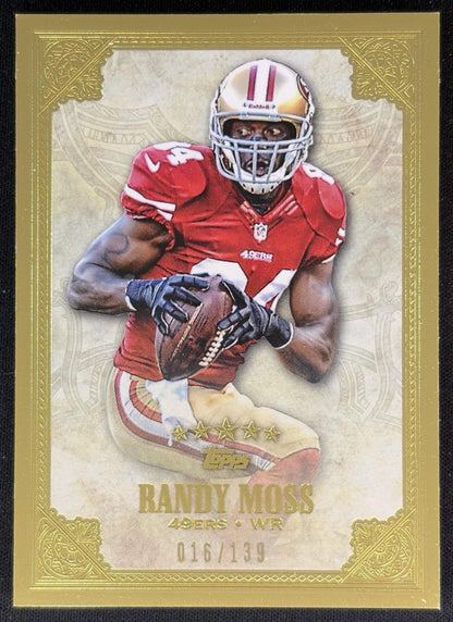 Randy Moss 2012 Topps Five Star /139 49ers Sports Trading Cards