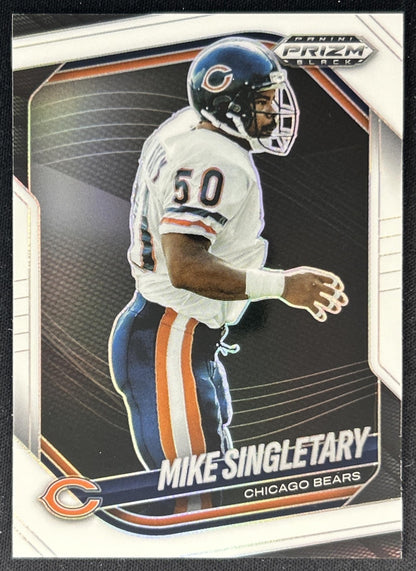 Mike Singletary 2025 Panini Prizm Black White /175 Bears Front