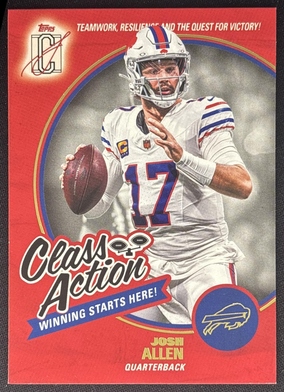 Josh Allen 2025 Topps Signature Class Action Bills front