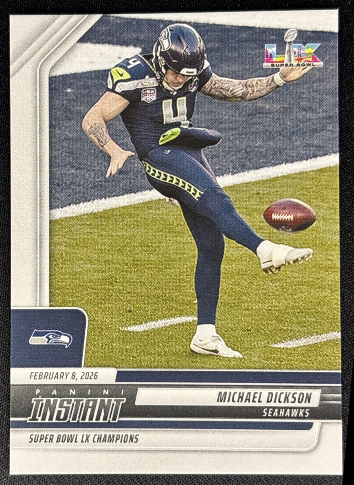 Michael Dickson 2026 Panini Instant Super Bowl LIX Champions Seattle Seahawks