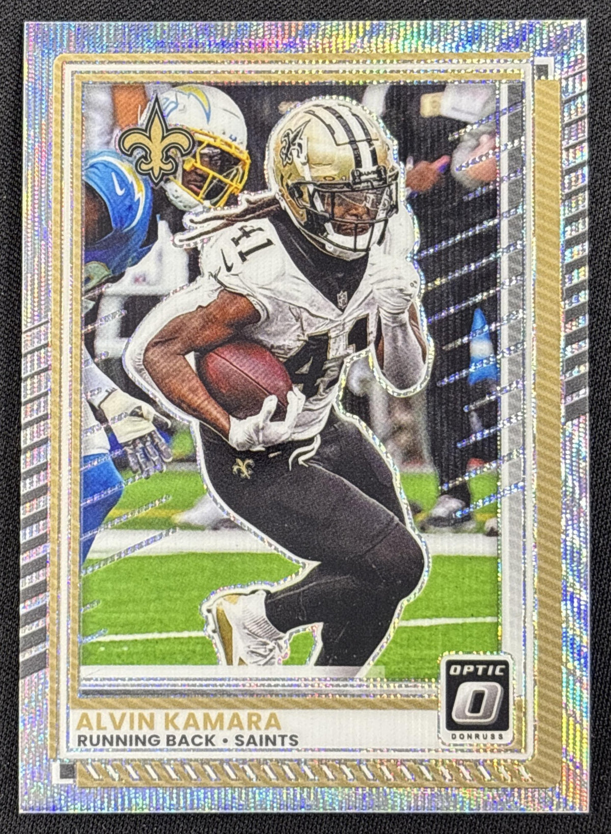 Alvin Kamara 2025 Panini Donruss Optic Wave Prizm /300 Saints