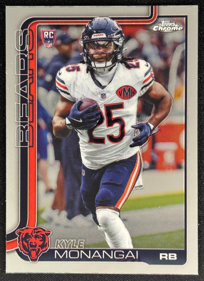 Kyle Monangai 2025 Topps Chrome Rookie Bears Sports Trading Cards