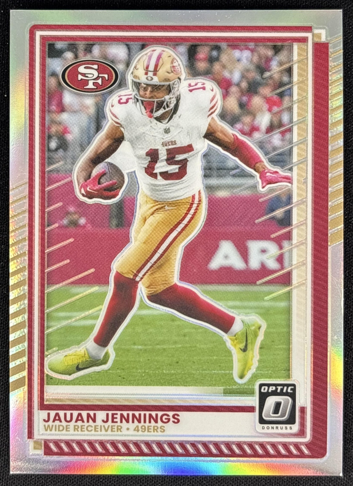 Jauan Jennings 2025 Panini Donruss Optic Holo Prizm 49ers front