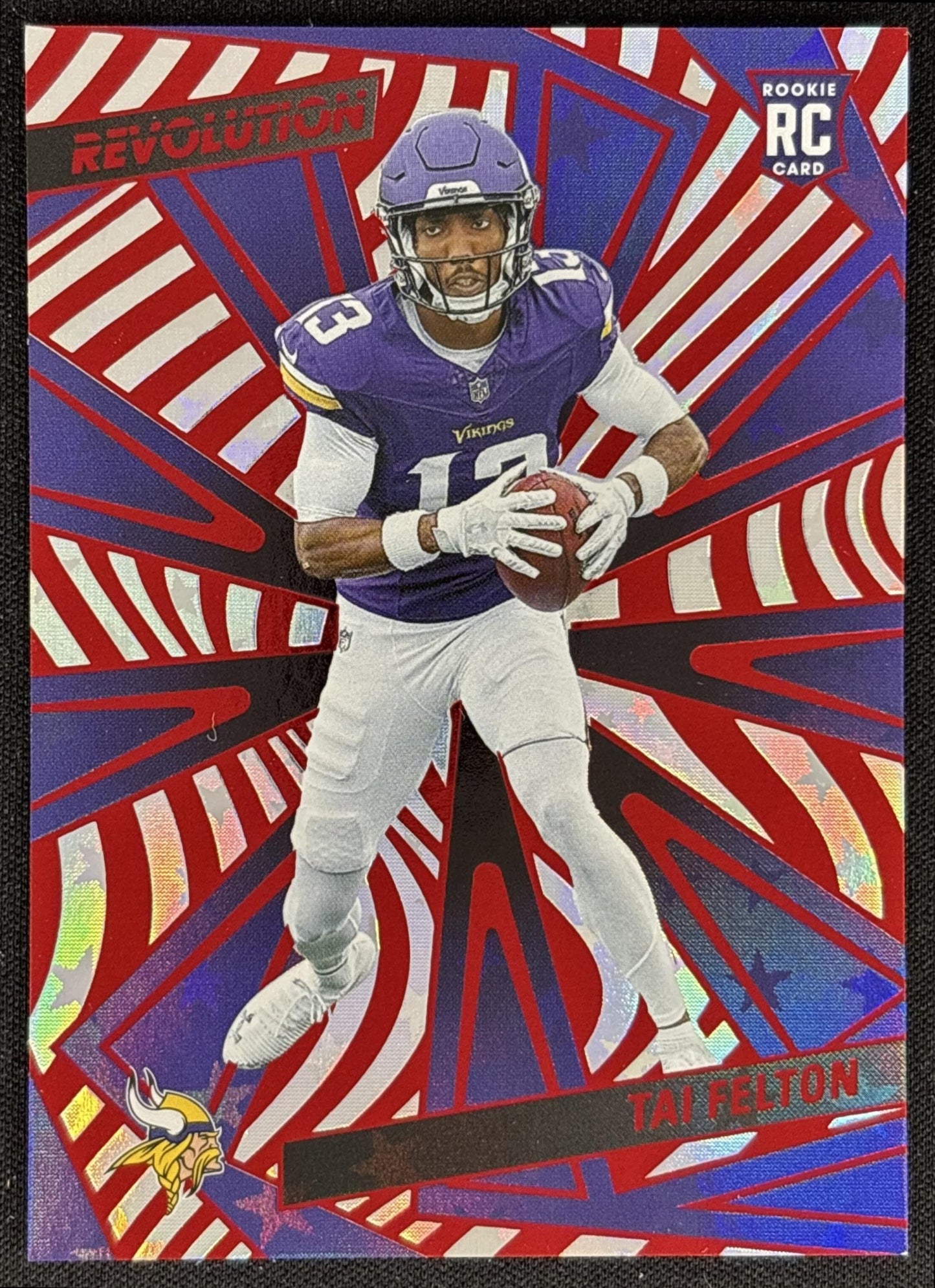 Tai Felton 2025 Panini Revolution Rookies Red Astro Vikings front
