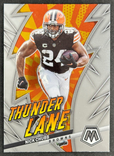 Nick Chubb 2023 Panini Mosaic Thunder Lane Browns Default Title Sports Trading Cards
