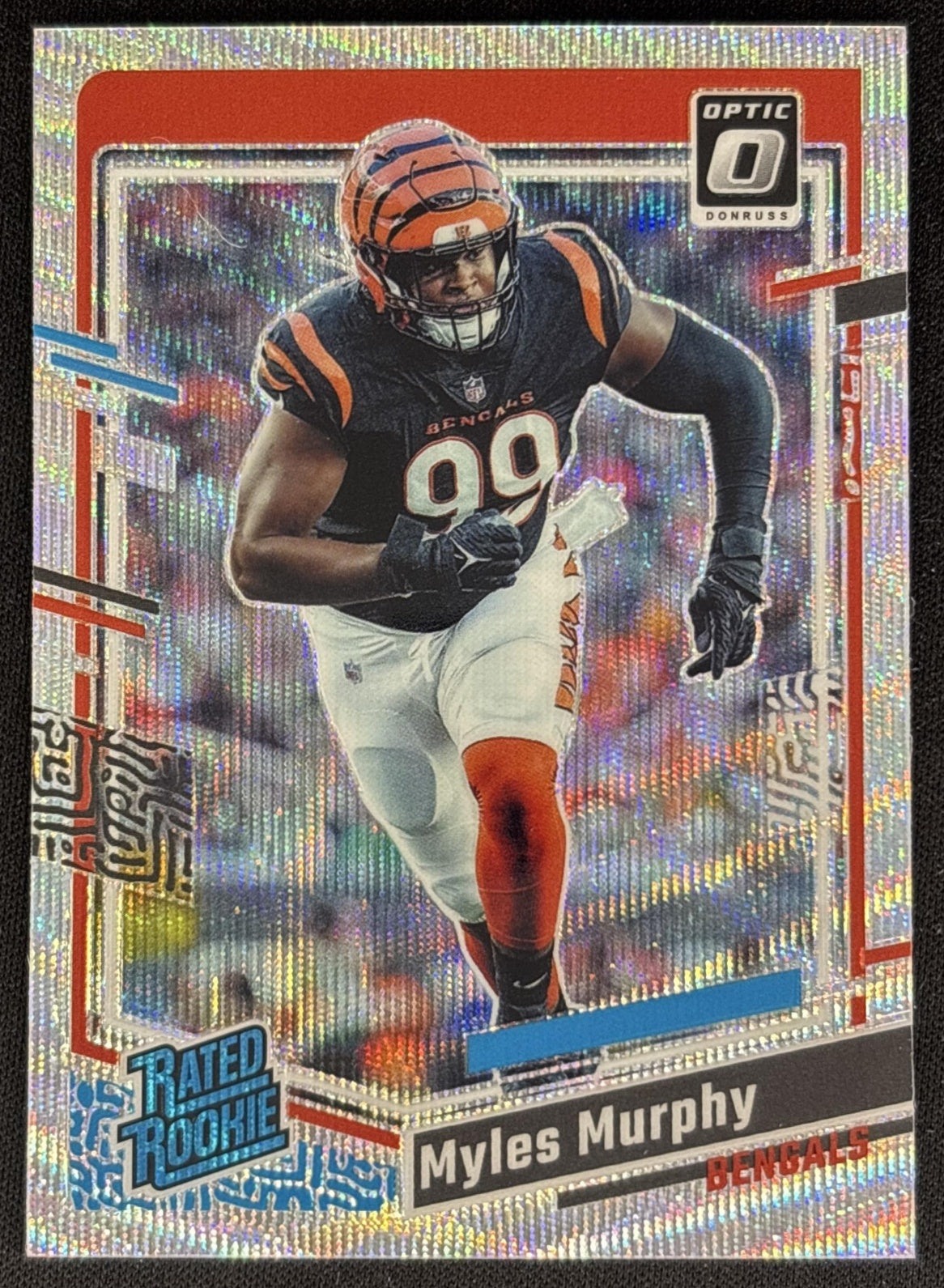 Myles Murphy 2023 Panini Donruss Optic Wave Prizm /300 Bengals front