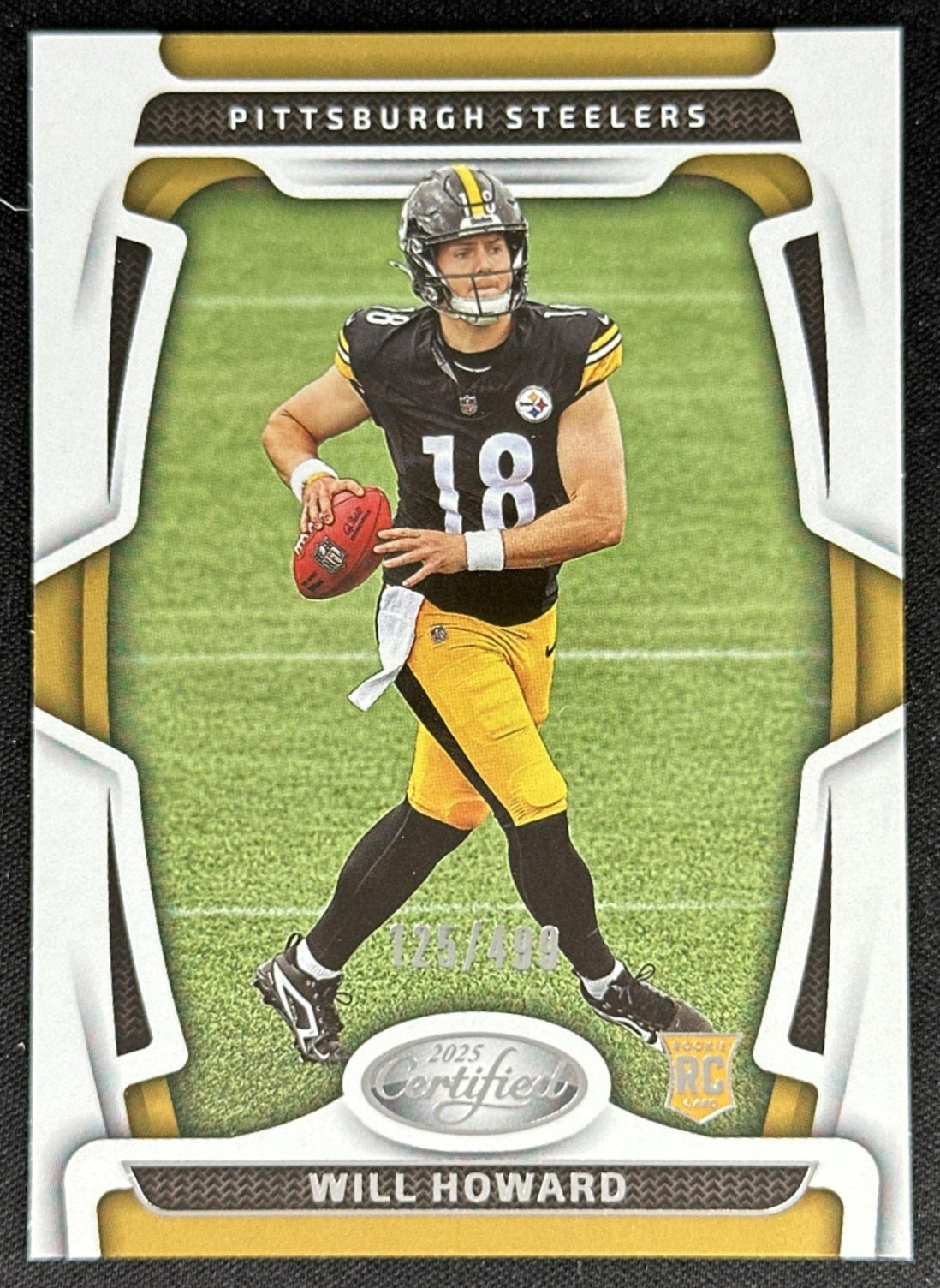 Will Howard 2025 Panini Certified Rookies /499 Steelers