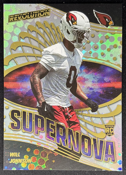 Will Johnson 2025 Panini Revolution Supernova Cardinals Sports Trading Cards
