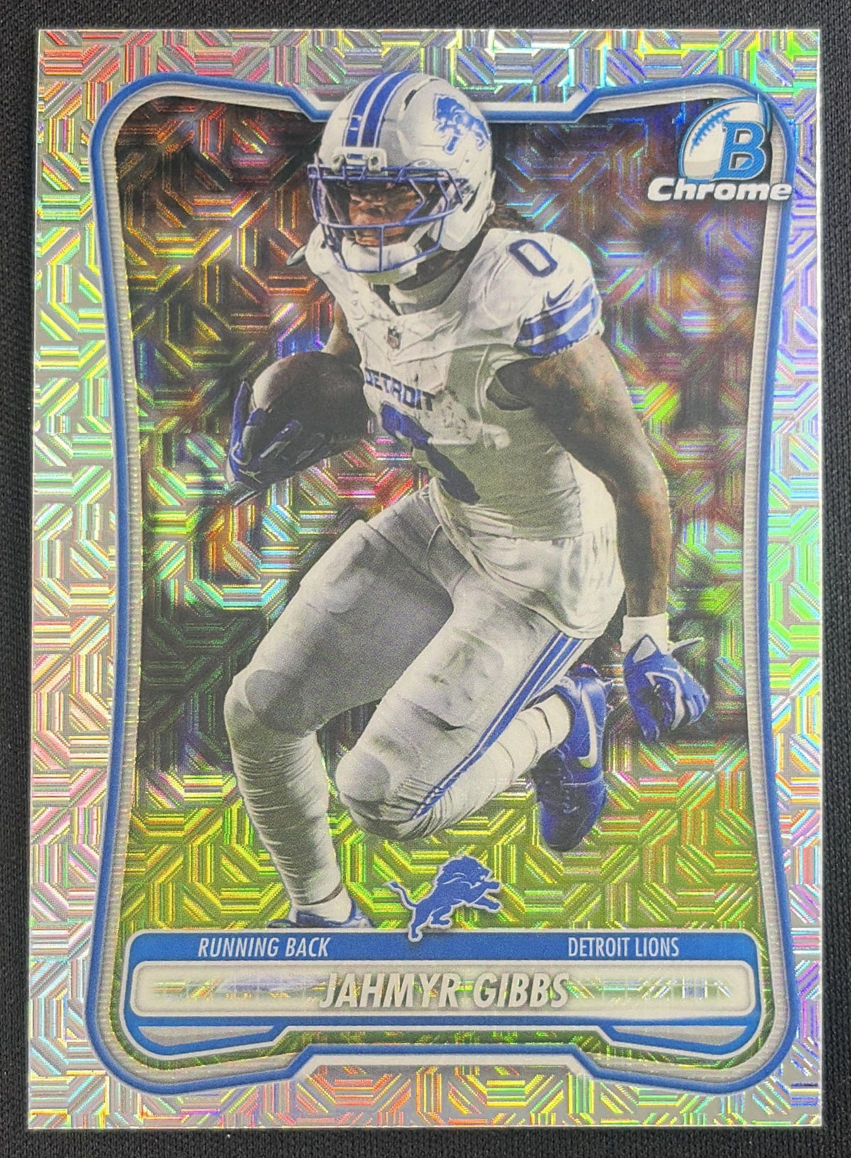 Jahmyr Gibbs 2026 Bowman Chrome NFL Mojo Refractor Lions