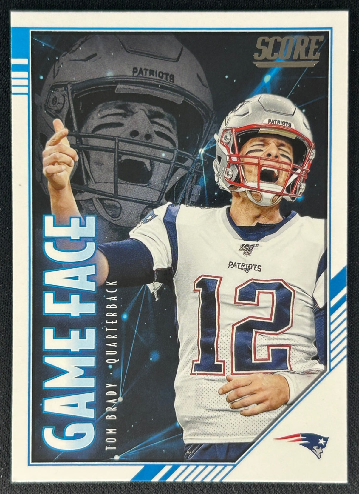 Tom Brady 2020 Panini Score Game Face Patriots Sports Trading Cards