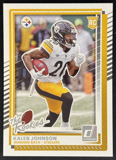 Kaleb Johnson 2025 Panini Donruss Rookies & Highlights Steelers Sports Trading Cards