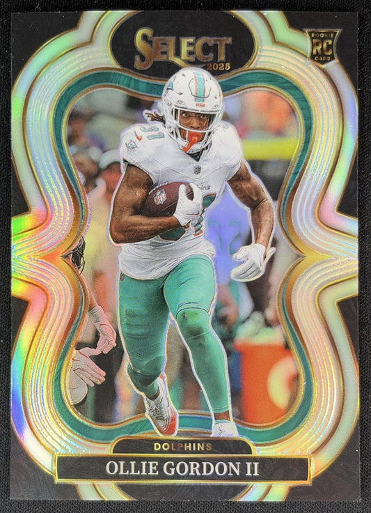 Ollie Gordon II 2025 Panini Select Suite Level Silver Prizm Dolphins Sports Trading Cards