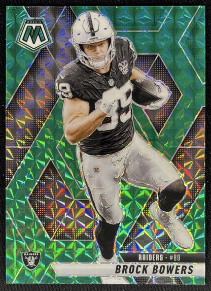 Brock Bowers 2025 Panini Mosaic Green Raiders Sports Trading Cards