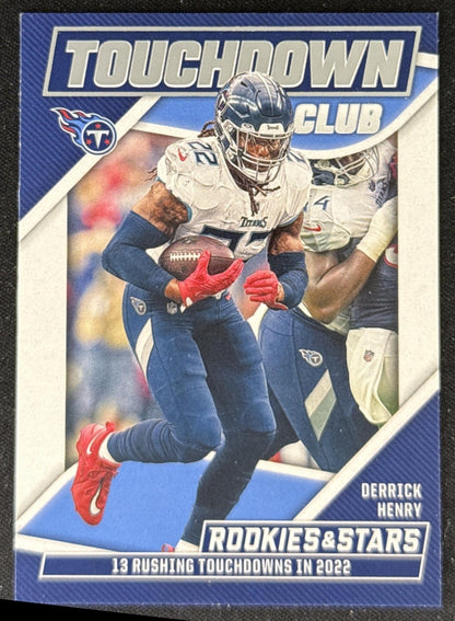 Derrick Henry 2023 Panini Rookies & Stars Touchdown Club Titans Tennessee Titans Sports Trading Card