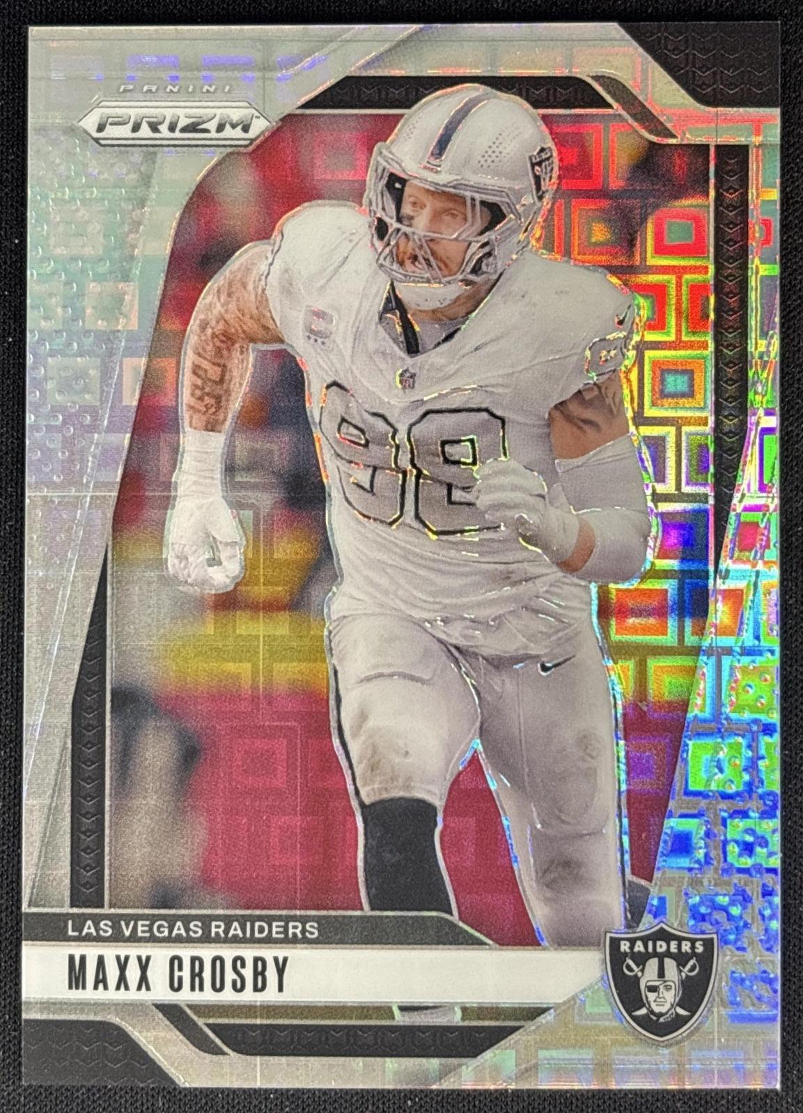 Maxx Crosby 2024 Panini Prizm Pandora /400 Raiders front