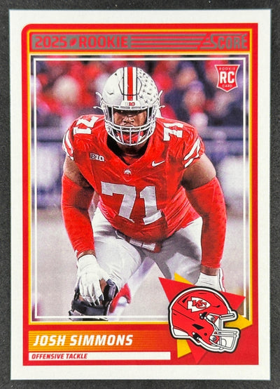 Josh Simmons 2025 Score Rookies Chiefs Football