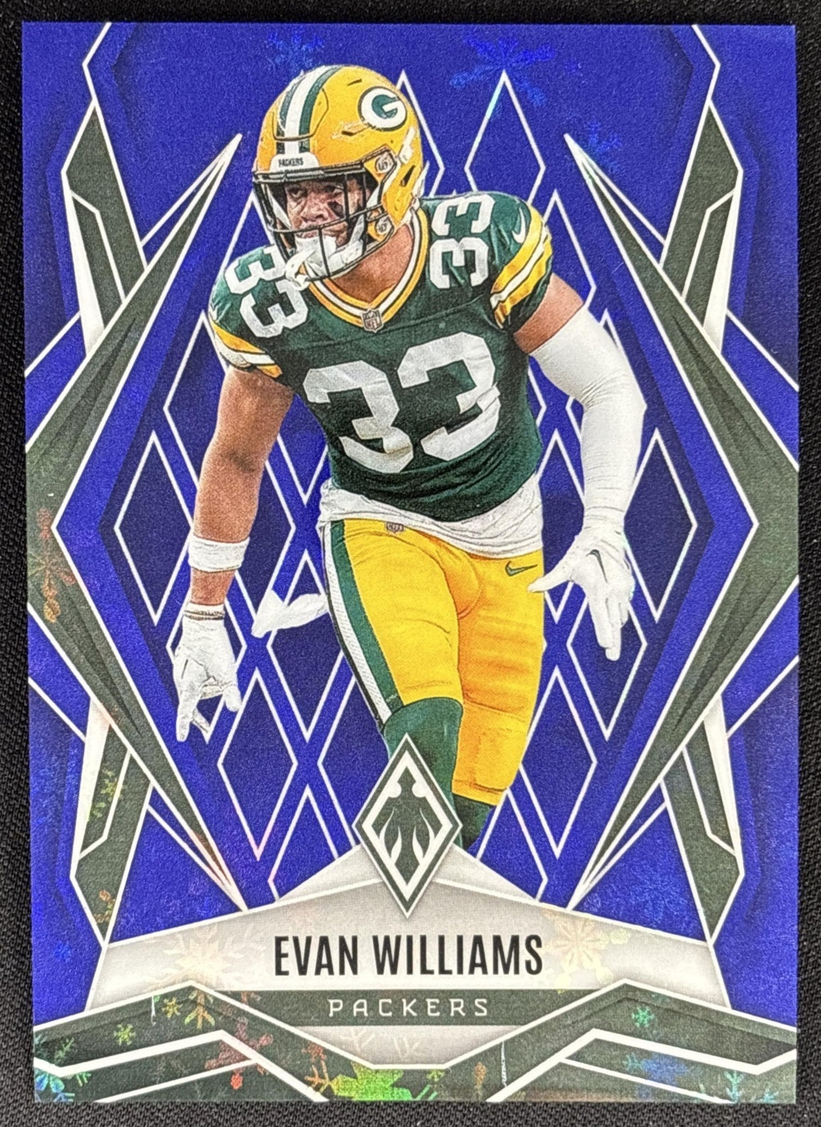 Evan Williams 2025 Panini Phoenix Blue Winter Prizm /199 Packers