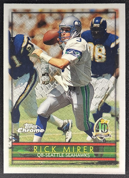 Rick Mirer 1996 Topps Chrome Seahawks Sports Trading Cards