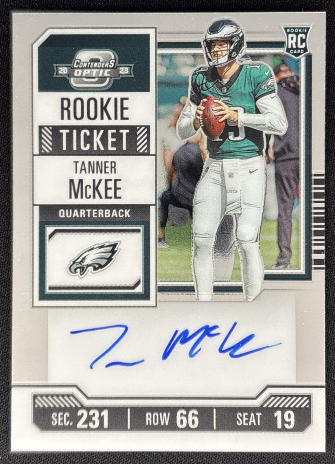 Tanner McKee 2023 Panini Contenders Optic Eagles Default Title Sports Trading Cards
