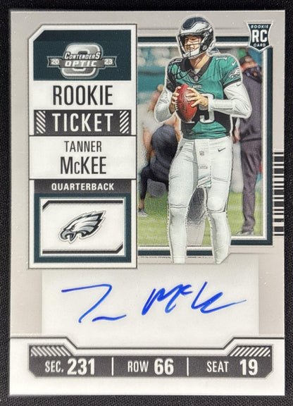 Tanner McKee 2023 Panini Contenders Optic Eagles Default Title Sports Trading Cards