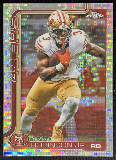 Brian Robinson Jr. 2025 Topps Chrome Pulsar Refractor 49ers Sports Trading Cards