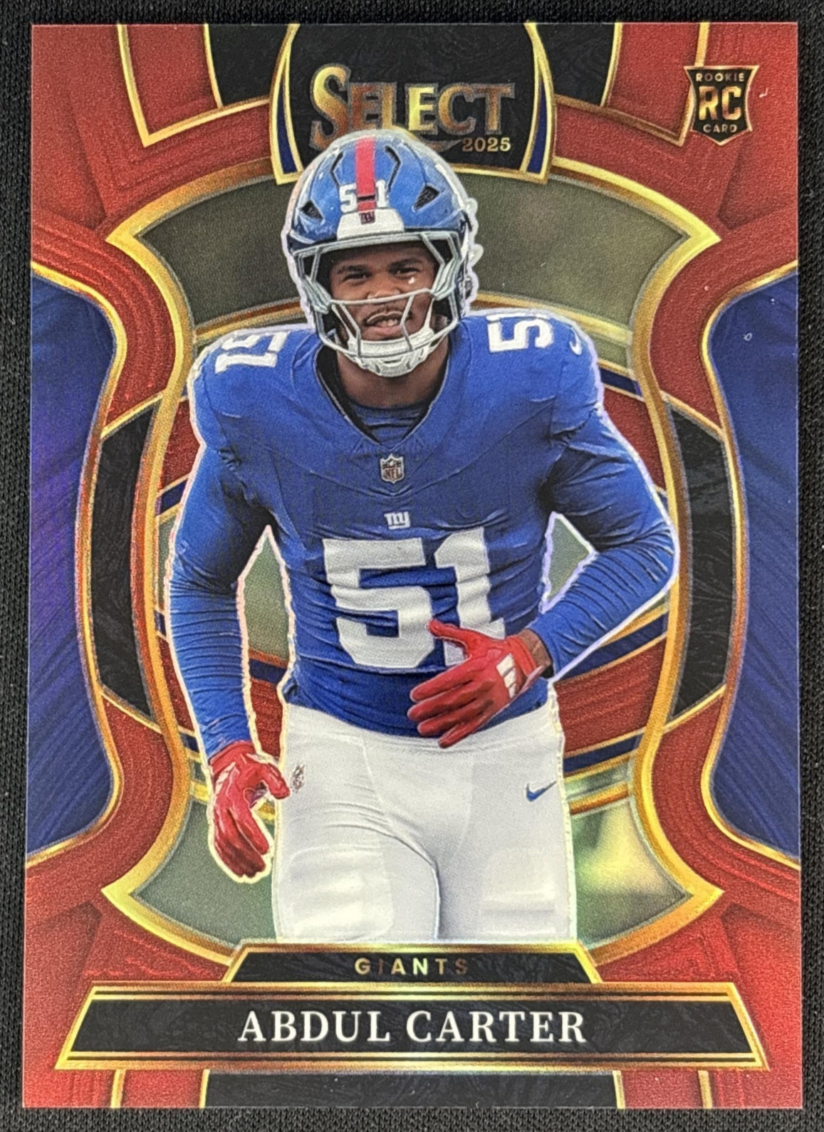 Abdul Carter 2025 Panini Select Concourse Marron Prizm /149 Giants