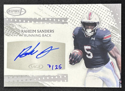 Raheim Sanders 2025 SAGE Aspire Auto Silver /25