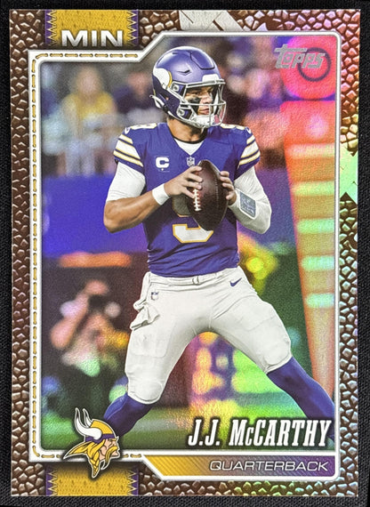 J.J. McCarthy 2026 Topps Football Leather Foil Vikings