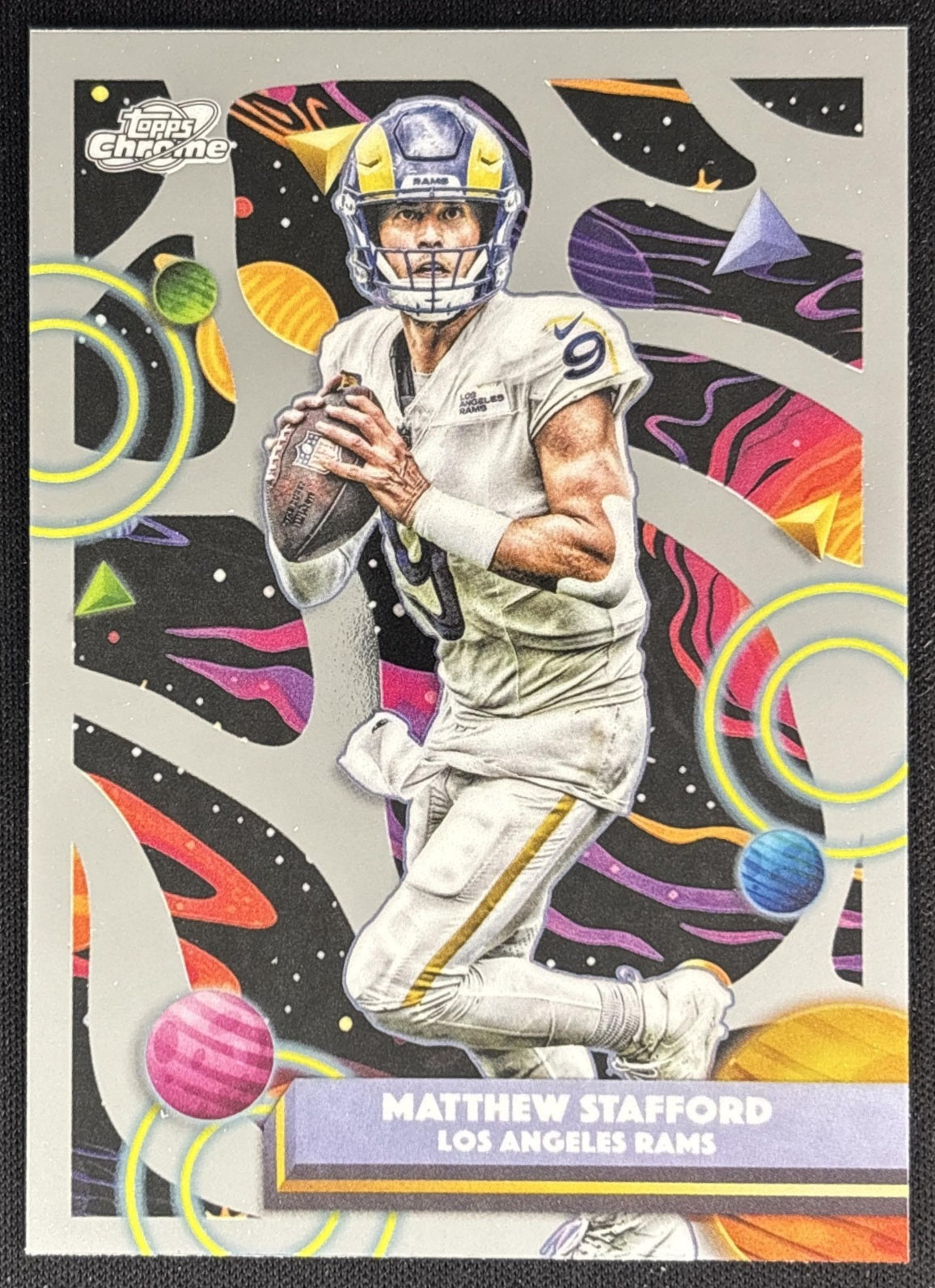 Matthew Stafford 2025 Topps Cosmic Chrome Rams front